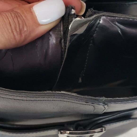 Calvin Klein Dayton Black Leather Ankle Boots Size 11 - Picture 10 of 10